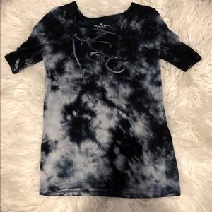 🌻 American Eagle..Stretchy blue tye dye shirt